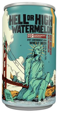 21st Amendment Brewery - Hell or High Watermelon Wheat (6 pack 12oz cans) (6 pack 12oz cans)