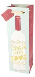 Marketplace: Filled with Thanks Wine Bag