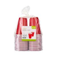 Plastic Party Cups - Red 16 oz (100 pack)