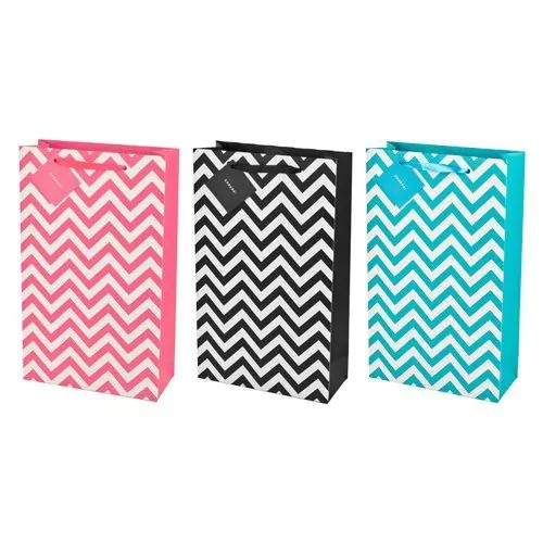 Assorted 2 Bottle Chevron Wine Bag