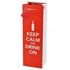 Cakewalk - Keep Calm Single Bottle Wine Bag 0