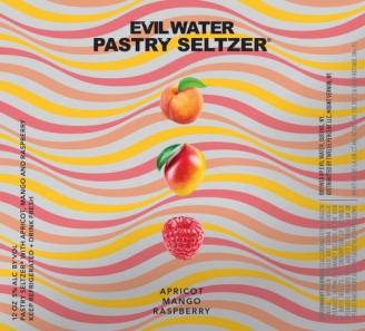 Evil Water - APRICOT, MANGO, RASPBERRY (4 pack 12oz cans) (4 pack 12oz cans)