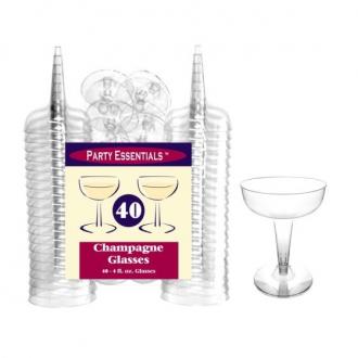 Party Essentials - 4 oz. Clear Champagne Glasses
