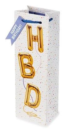Cakewalk - HBD Balloon Single-bottle Birthday Wine Bag