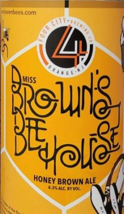 Four City Brewing - Miss Brown's Bee House Honey Brown Ale (4 pack 16oz cans) (4 pack 16oz cans)