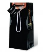 Wrap Art - Printed Paper Wine Bottle Bag - Little Black Dress 0